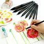 Art Professional Painting Brush Artist Watercolor Pen Brushes Wood Handle #1-12