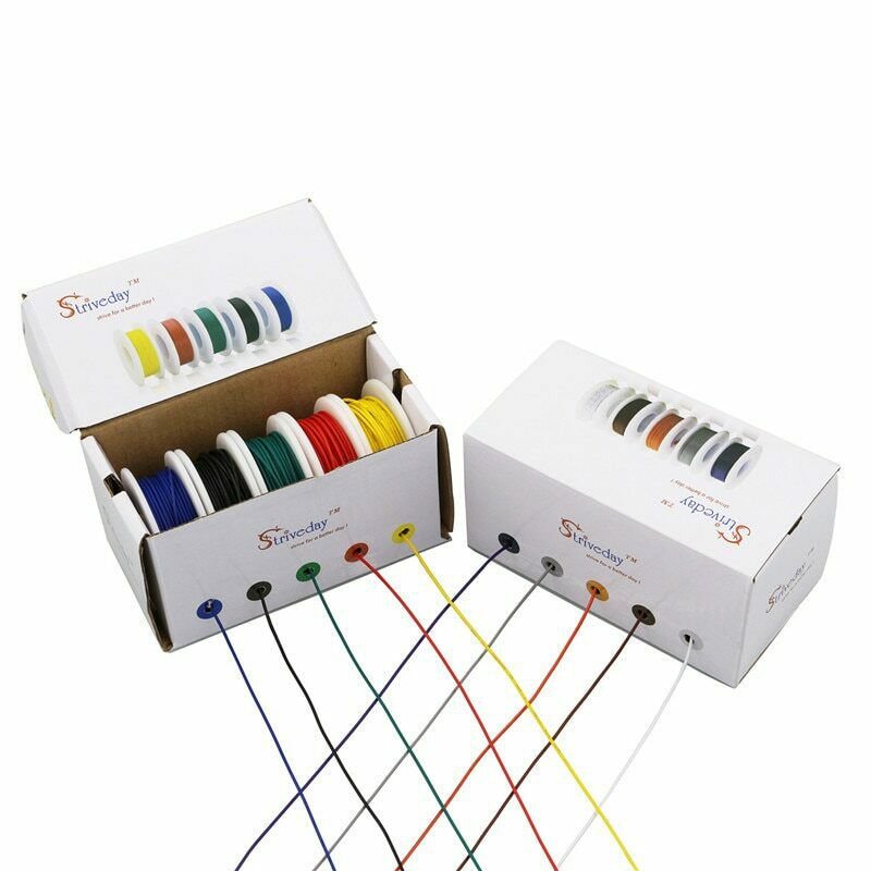 Electrical Wire Cable Line Copper PCB Wires 28/26/24/22/20/18 AWG Gauge Flexible