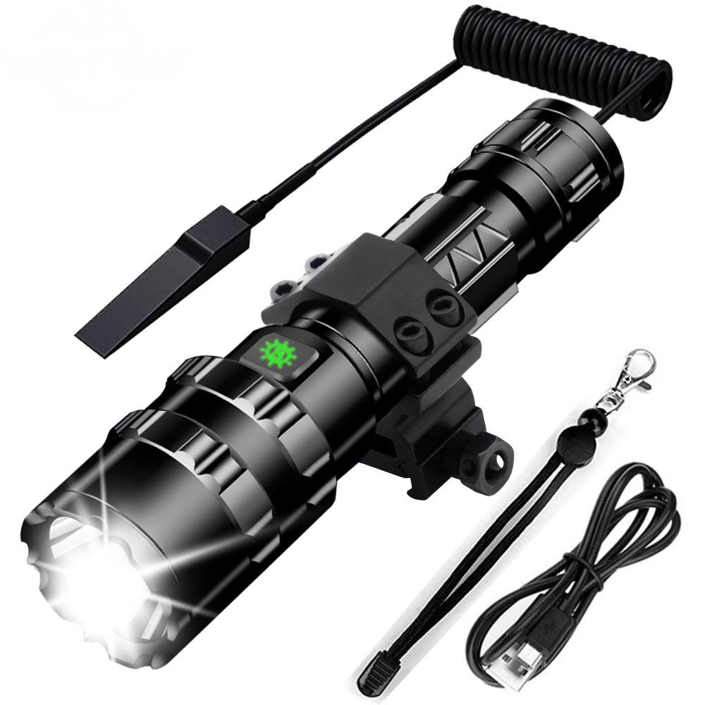60000 Lumens LED Tactical Flashlight Ultra Bright USB Rechargeable Waterproof
