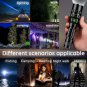 60000 Lumens LED Tactical Flashlight Ultra Bright USB Rechargeable Waterproof