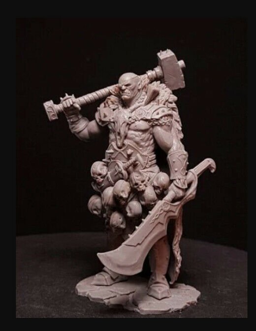 Resin Model Kit Warrior Unpainted Figurine Action Figure Toy Display Statue 1:24