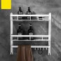 Bathroom Floating Shelves Wall Mounted Hanging Storage Shelf Rack Metal Hardware