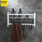 Bathroom Floating Shelves Wall Mounted Hanging Storage Shelf Rack Metal Hardware