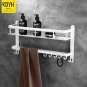Bathroom Floating Shelves Wall Mounted Hanging Storage Shelf Rack Metal Hardware