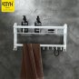 Bathroom Floating Shelves Wall Mounted Hanging Storage Shelf Rack Metal Hardware