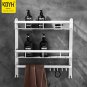 Bathroom Floating Shelves Wall Mounted Hanging Storage Shelf Rack Metal Hardware