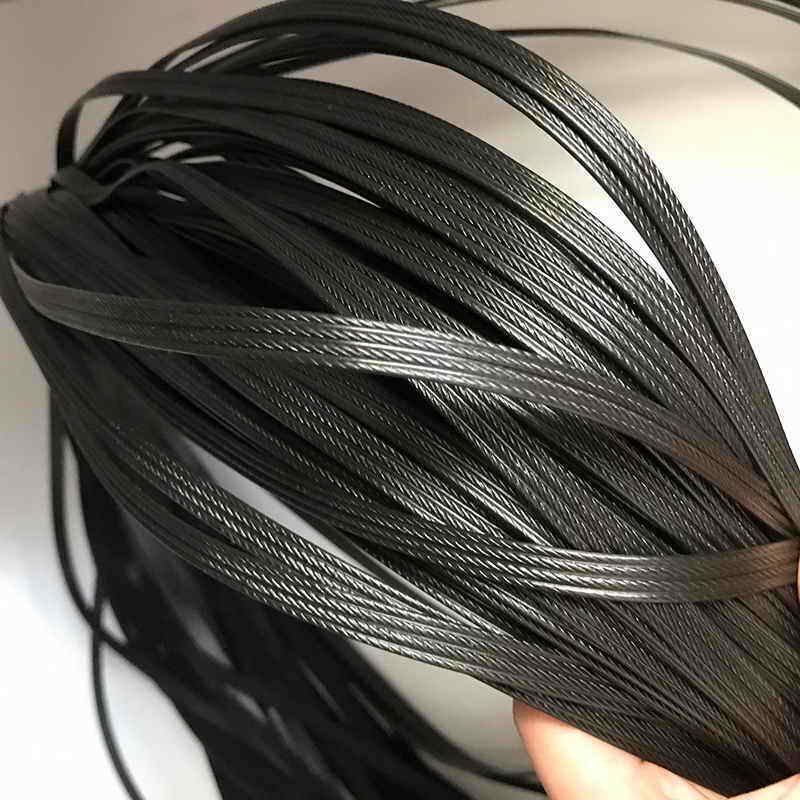 Synthetic Rattan Weaving Material Black 60M Plastic Knit Repair Chair Table New