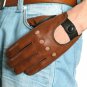 Genuine Leather Driving Gloves Men Lambskin Full Finger Glove Motorcycle Biker