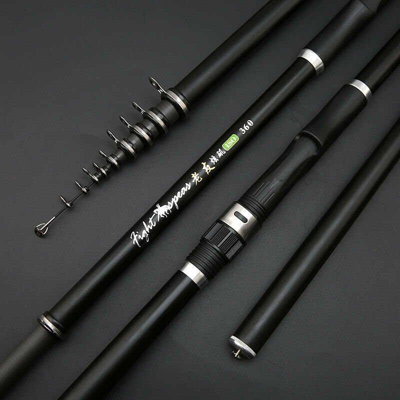 Telescopic Sea Fishing Rod Spinning Casting Pole Carbon Fiber Ultra Light Hard