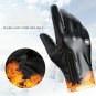 Men Winter Gloves Leather Touch Screen Outdoor Warm Fur Thermal Insulated Glove