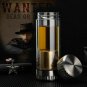 Futuristic Tea Infuser Stainless Steel Double Wall Glass Bottle Tumbler Strainer