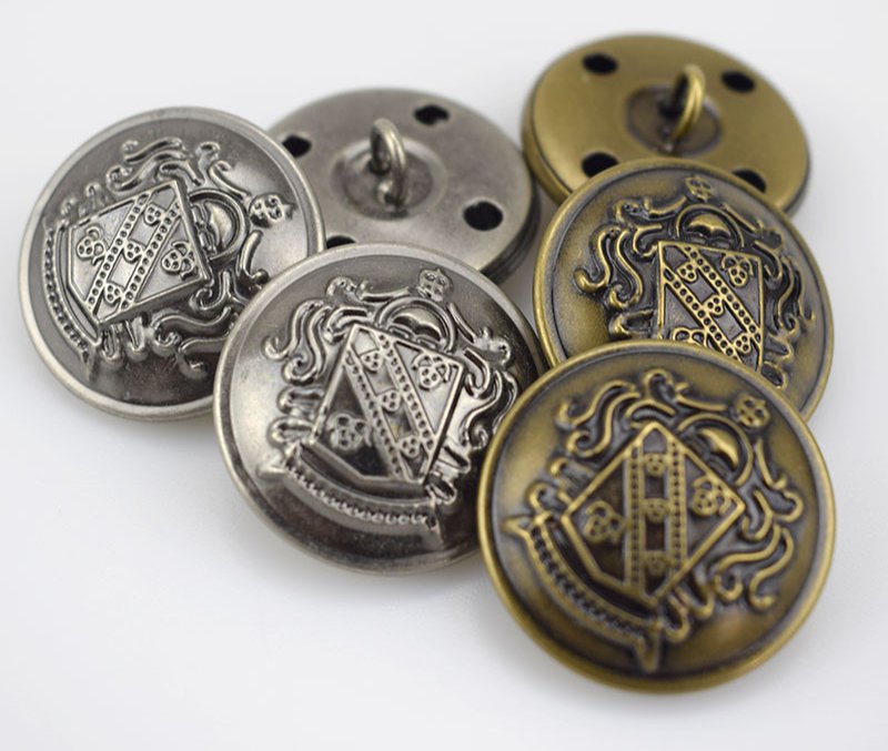10 Piece 12-30mm Metal Button Jeans Coat Jacket Retro Buttons for DIY Sewing