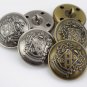 10 Piece 12-30mm Metal Button Jeans Coat Jacket Retro Buttons for DIY Sewing