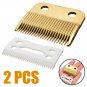 Replacement Hair Clippers Blade Ceramic & Metal 2 Set for Andis Wahl Cutter Trim