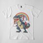 Unicorn Riding Dinosaur T-Shirt T-Rex Funny Unicorns Party Rainbow Squad Mens