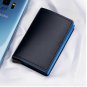 Genuine Leather Credit Card Holder RFID Blocking Aluminum Case Men Mini Wallet