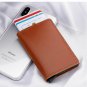 Genuine Leather Credit Card Holder RFID Blocking Aluminum Case Men Mini Wallet