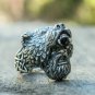 Viking Bear Helmet Warrior Ring Stainless Steel Vintage Vikings Nordic Jewelry