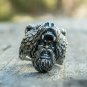 Viking Bear Helmet Warrior Ring Stainless Steel Vintage Vikings Nordic Jewelry