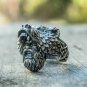 Viking Bear Helmet Warrior Ring Stainless Steel Vintage Vikings Nordic Jewelry