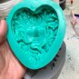 Leaf Design Woman Avatar Silicone Mold Resin Chocolate Cake Decor Casting Tool