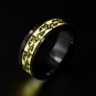 Luminous Rings Dragon Pattern Black Stainless Steel Glowing Mens Punk Jewelry