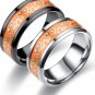 Luminous Rings Dragon Pattern Black Stainless Steel Glowing Mens Punk Jewelry