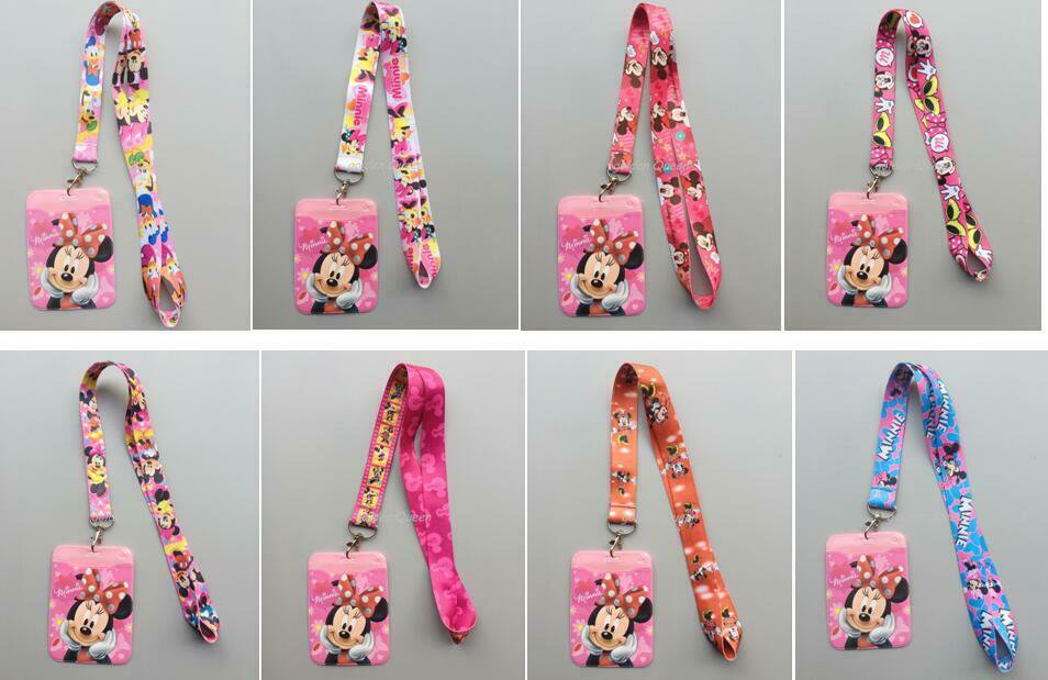 Cartoon Mickey Mouse Lovely Cute Lanyard ID Card Badge Holder Neck Strap Kids