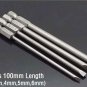 Magnetic Flat Head Slotted Tip Screwdrivers Bits 6 Piece Set 50-100mm 2.0-6.0mm