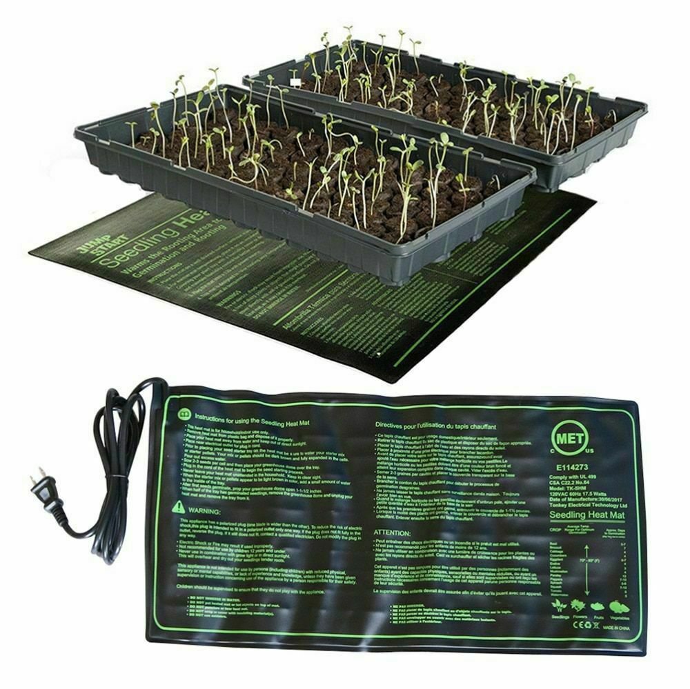 Seedling Heat Mat Plant Seed Starting Heating Pad Raising Clone Germinating