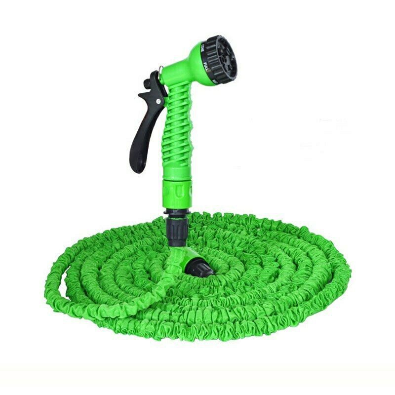 Flexible Garden Hose Expandable 200ft Water Spray Nozzle Pipe Watering Gun Kit