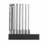 7pcs SAE 5/64-5/16 Inch 100mm Magnetic Ball Screwdriver Bit 1/4 Hex Shank