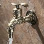 Brass Outdoor Garden Faucet Dragon Carving Tap Spigot Bibcock Art Decor Vintage