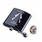Personalized Hip Flask Stainless Steel 6oz Black Alcohol Bottle Whiskey Gift Set