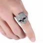 Rhinestone Crystal Skull Ring Fashion Gold Silver Black Women Men Jewelry Gothic
