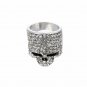 Rhinestone Crystal Skull Ring Fashion Gold Silver Black Women Men Jewelry Gothic