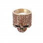 Rhinestone Crystal Skull Ring Fashion Gold Silver Black Women Men Jewelry Gothic