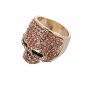 Rhinestone Crystal Skull Ring Fashion Gold Silver Black Women Men Jewelry Gothic