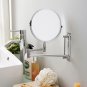 Cosmetic Wall Mirror Two-Sided Swivel Magnifying Mirrors Extender Makeup Shaving