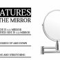 Cosmetic Wall Mirror Two-Sided Swivel Magnifying Mirrors Extender Makeup Shaving