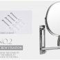 Cosmetic Wall Mirror Two-Sided Swivel Magnifying Mirrors Extender Makeup Shaving