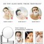 Cosmetic Wall Mirror Two-Sided Swivel Magnifying Mirrors Extender Makeup Shaving