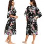 Ladies Kimono Bathrobe Women Long Gown Night Dress Sleepwear Shower Accessory