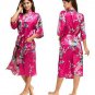Ladies Kimono Bathrobe Women Long Gown Night Dress Sleepwear Shower Accessory