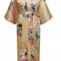Ladies Kimono Bathrobe Women Long Gown Night Dress Sleepwear Shower Accessory