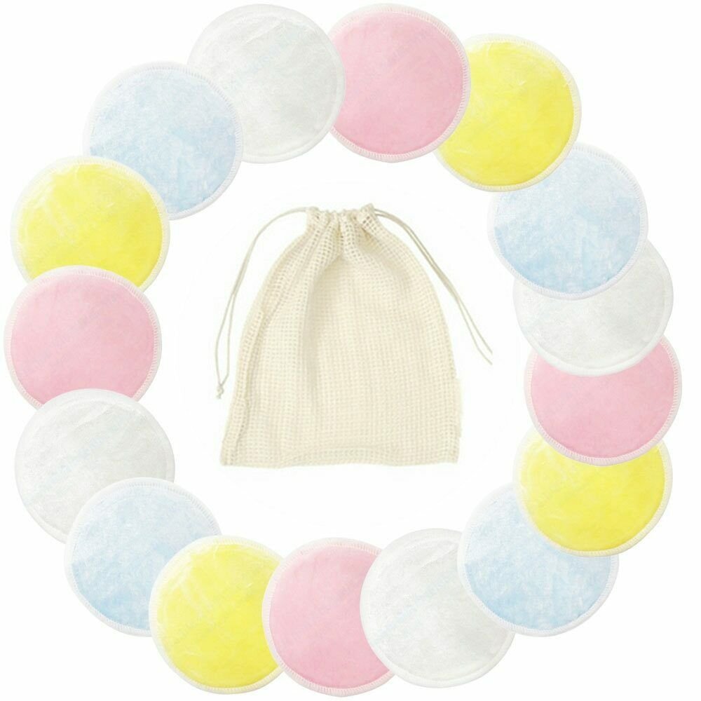 Reusable Bamboo Cotton Pads Make up Remover Triple Layers Wipe Pad Face Cleaning