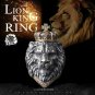 Animal King Lion Crown Ring For Men Stainless Steel Jewelry 7-14 Big Size
