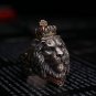 Animal King Lion Crown Ring For Men Stainless Steel Jewelry 7-14 Big Size