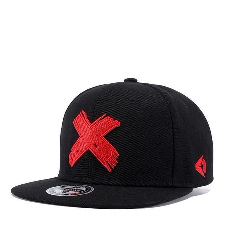 Bone Baseball Cap Snapback Hip Hop Hats For Men Classic Casual X Embroidery Flat