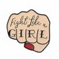 Fight Like A Girl Fist Pin Cancer Survivor Brooches for Women Feminist Power